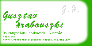gusztav hrabovszki business card